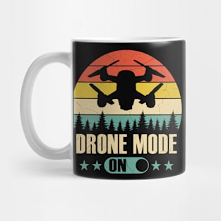 Drone Mode On Funny Drone Pilot Retro Mug